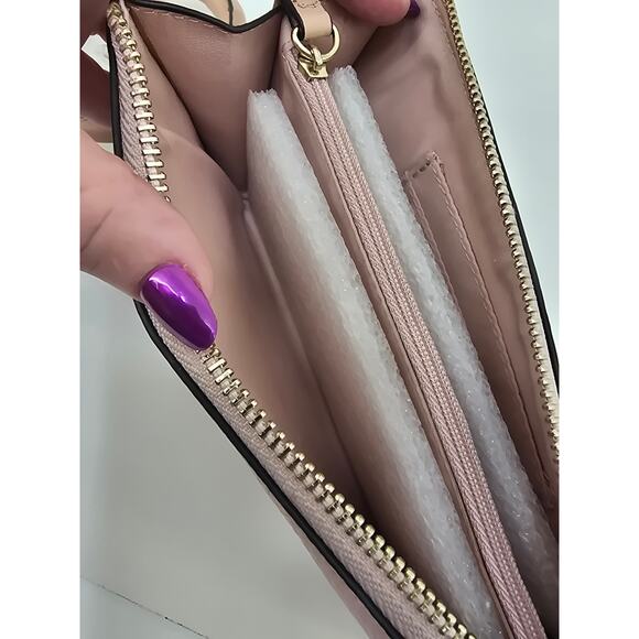 Nanette Lepore Pink Wristlet Wallet Vegan Leather with Key Ring NWT - Picture 5 of 5